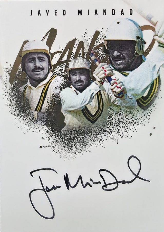 Javed Miandad, Modern Auto Gold, signed 08/10, front