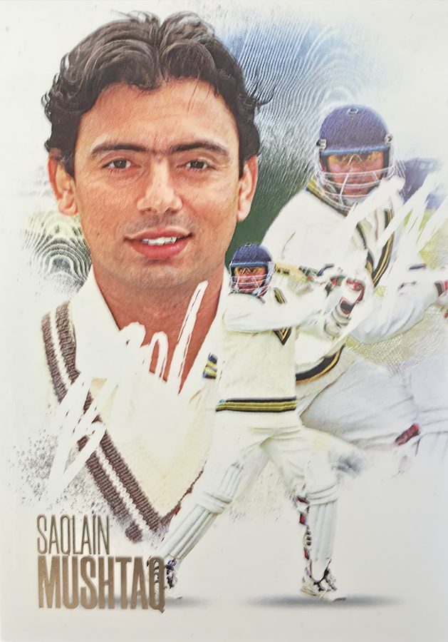 Saqlain Mushtaq, Portrait base, front