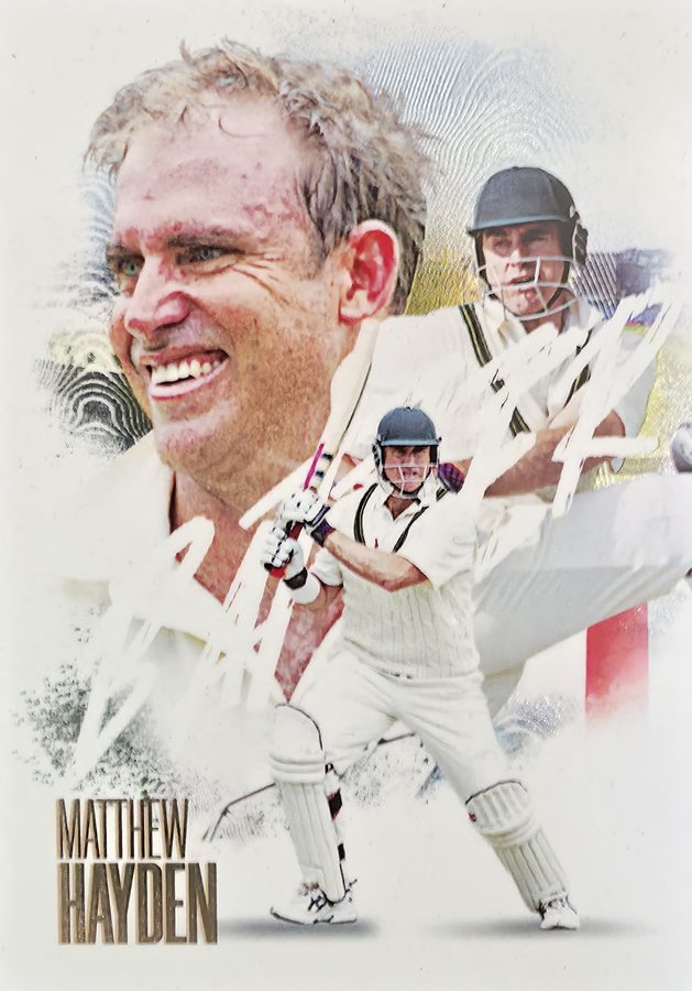 Matthew Hayden, Portrait base, front